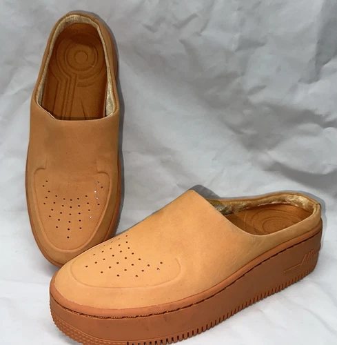 Nike Air Force 1 Lover XX diapositive in pelle platform mules arancione taglia 5 5 36