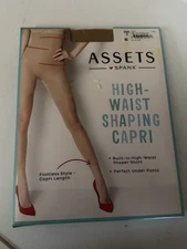 Assets SPANX High-Waist Shaping Capri Footless NUDE 268-B New in Package Sz 1