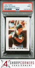 1988 TOPPS MINI LEAGUE LEADERS #31 MARK McGWIRE PSA 9