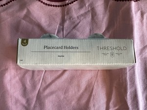 Threshold Marble Place Card Holders Set of 4 White/Gray Wedding