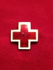 Original WW2 US Military RED CROSS pin maker marked Sterling