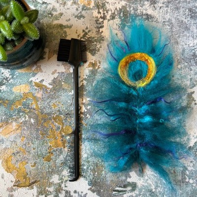 Heidifeathers  Mini Bürste & Kamm Set - Kompakte 3-in-1 Bürste + Kamm Duo
