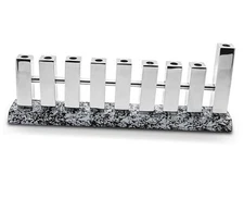 Zion Judaica Artistic Fence Menorah with Abstract Decal Accent Decorative 