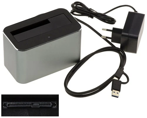 Docking Station USB 3.0 5G HDD SAS 2.5 ou 3.5 SFF-8482, inteface USB A ou C
