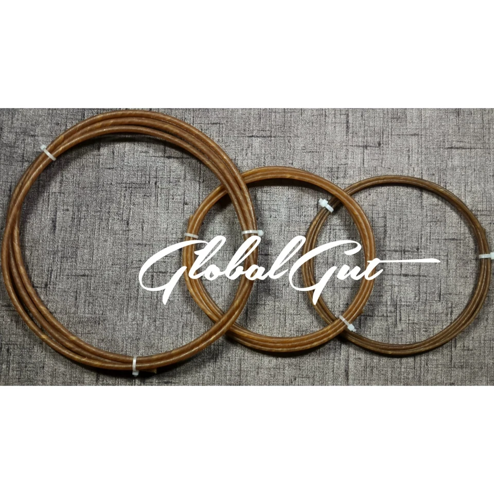 Cuerda de intestino contrabajo vertical de 3/4 cuerdas natural BUENO - un conjunto ADG. Foto 3 de 4