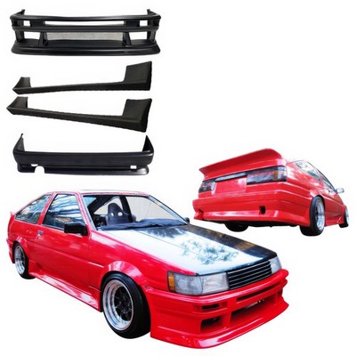 VSaero FRP VERT Body Kit 4pc (AE86) Levin 2/3dr for Corolla Toyota 84-87 vsaero