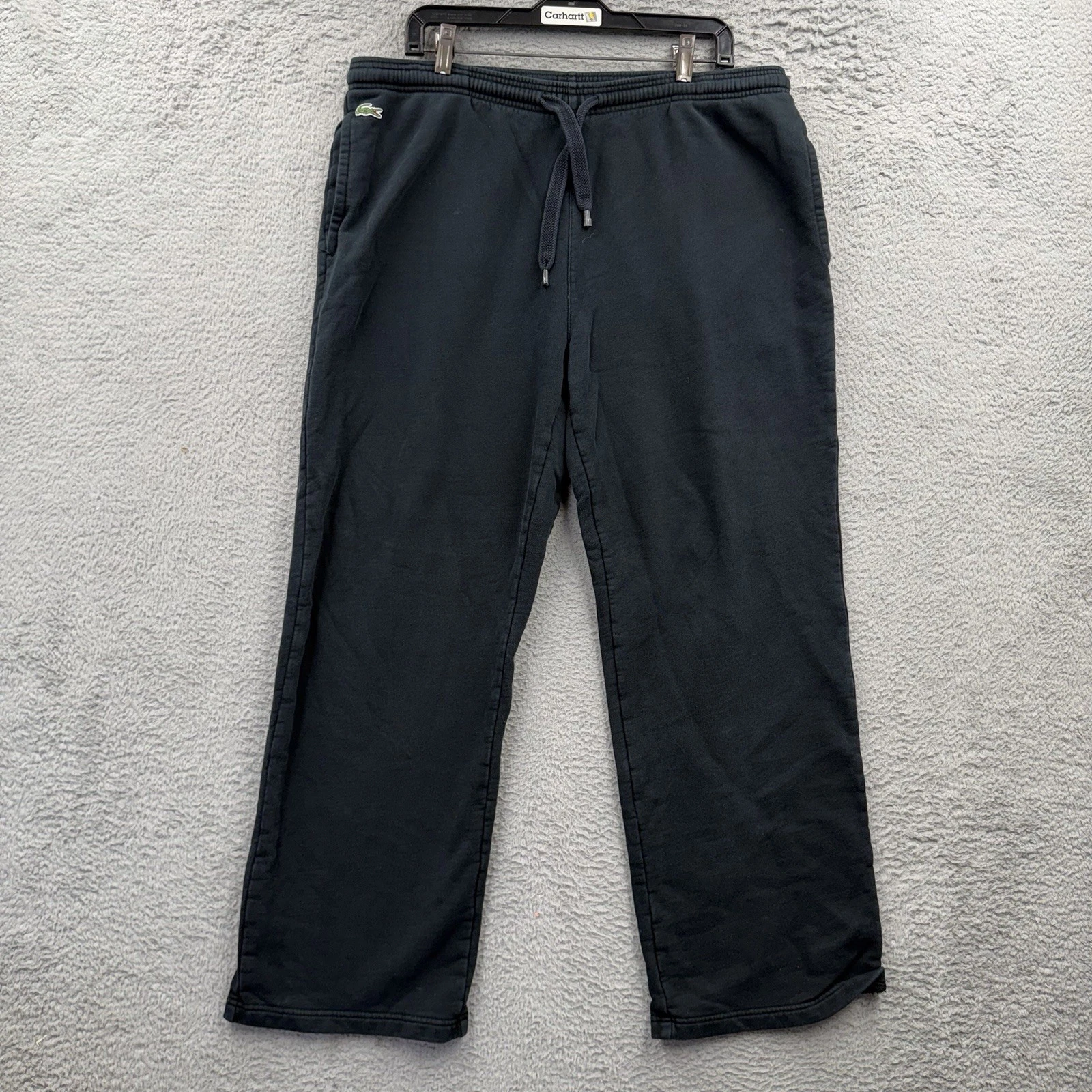 Lacoste Sport Joggers Mens 2XL Size 7 Black Sweatpants Athletic Tennis
