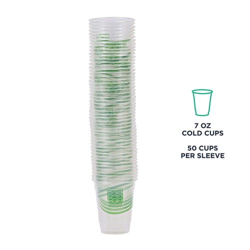 GreenStripe Clear Compostable 7oz PLA Plastic Cups, Case of 2000, Disposable ... - Picture 8 of 9