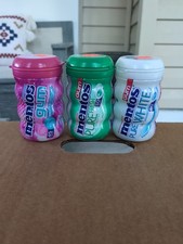 3 Mentos Pure Fresh Sugar-Free Chewing Gum Xylitol Fresh White Gum 50 Per Bottle