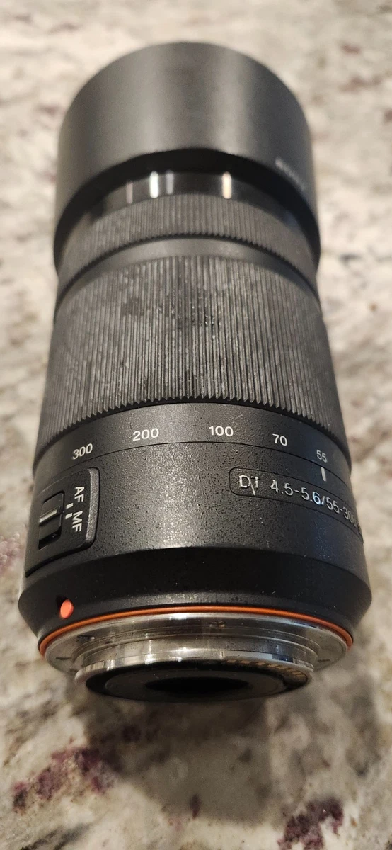 SONY DT 4.5-5.6 / 55-300 SAM フード、前後キャップ Sony DT 55-300mm