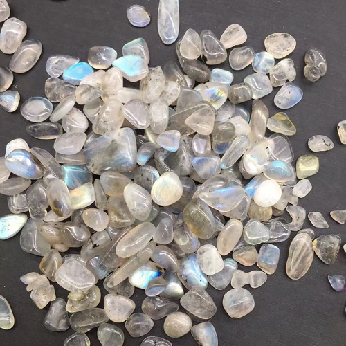 Natural Grey Moonlight Gravel Stone Quartz Crystal Chips Healing Decorate 180Pcs - Picture 4 of 7