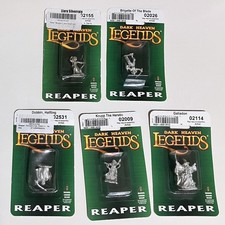 Reaper Miniatures Dark Heaven Legends Lot of 5, Liarra, Brigette, Halfling, more