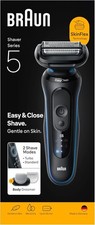Braun Series 5 Rasoio Elettrico senza fili barba corpo  Wet&Dry  52-B1600S Blu