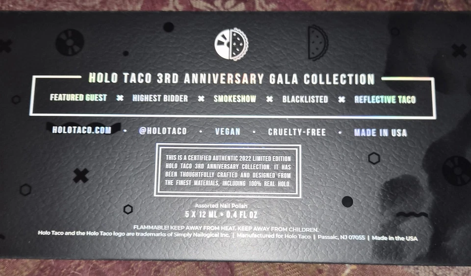 Holo Taco 3er Aniversario Gala Colección Edición Limitada Polaca Foto 3 de 3