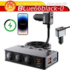 180W 3 Port USB Lade Buchse Zigarette Leichter Splitter Schnell Ladung 12 V/24 V