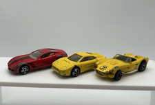 Hot Wheels Lose Lot of 3 Vtg Ferrari: Yellow 355, Red 599 GTB, Yellow Older. 02