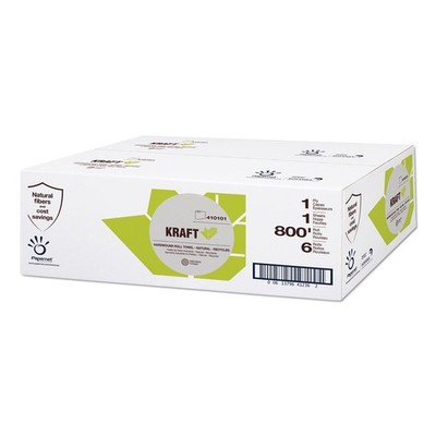 Papernet 410101 7.8 in. x 800 ft. Kraft Hardwound Paper Towel - BN (6 RL/CT) New