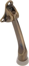 Hillman Group 851804 4" Kickdown Door Stop, Antique Brass, Hardware Essentials