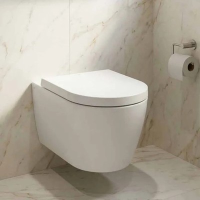 DURAVIT ME by Starck 0.8/1.28 GPF One-Piece Wall Mounted Rimless Elongated