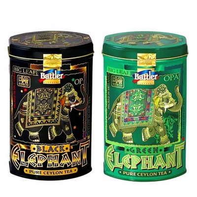 Battler Tea Set Black & Green Elephant 2×100g   Ceylon Tee aus Sri Lanka
