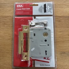 ERA 3 Lever Door Lock 3” Brass Effect