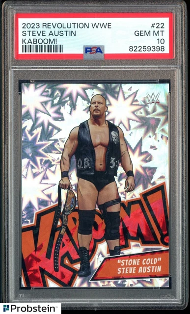 2023 Revolution WWE Wrestling KABOOM! #22 Stone Cold Steve Austin SSP PSA 10