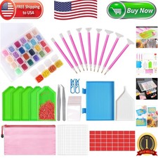 Extensive Diamond Painting Supplies Kit with 28-Grid Storage for Art Lovers