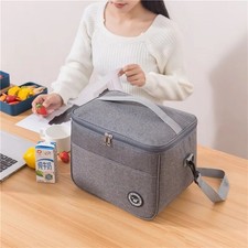 Large Insulated Lunch Bag Adult Kids Men Thermal Cool Hot Food Storage Tote Box
