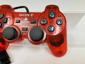 PS2 Controllers Skeleton Red Clear SCPH-10010  Dual Shock 2 Tested & Memory card