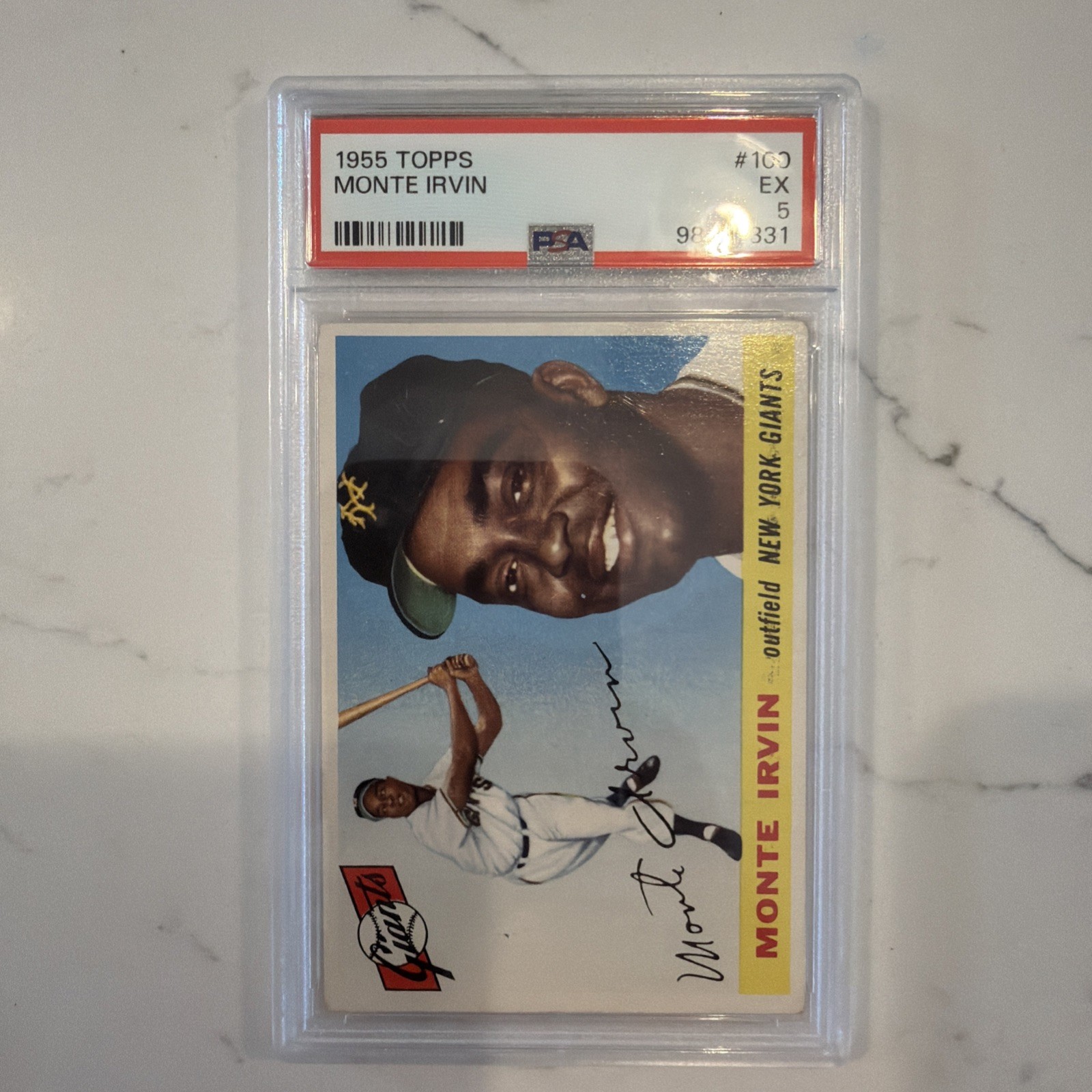 1955 TOPPS #100 MONTE IRVIN PSA 5
