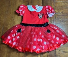 Disney Minnie Mouse Dress Size 2T Polka Dot Bows Costume Party