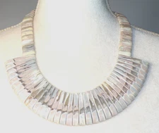 Sobral Gaia Tamoios Lagrima Marbled Beaded Statement Artist Made Necklace