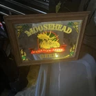 Vintage Moosehead Canadian Lager Glass Mirrored Wood Framed Beer Sign light up