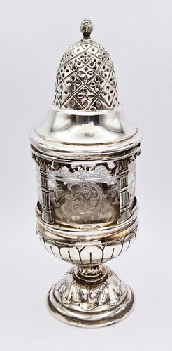 18TH CENTURY CONTINENTAL SOLID SILVER SUGAR CASTER - Possibly ITALIAN STATES - Picture 3 of 12
