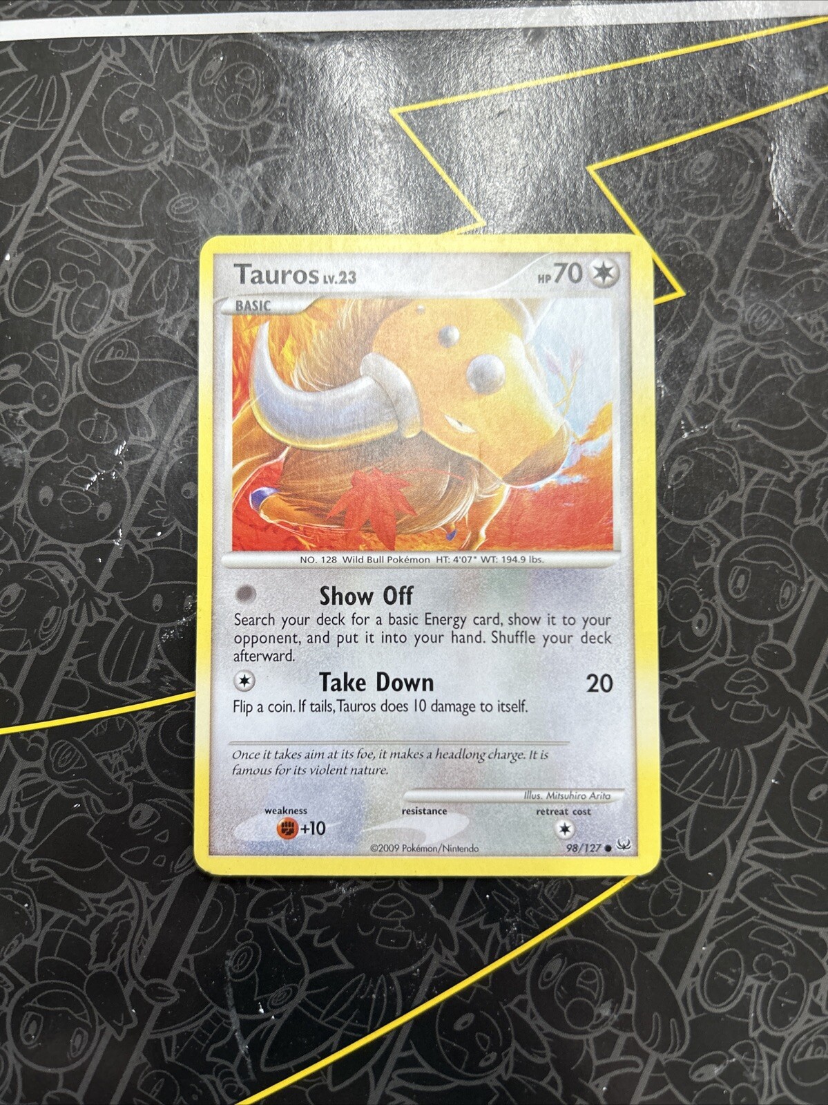 Pokémon TCG Tauros 98/127 Card Platinum
