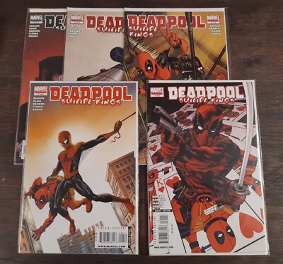 Marvel Comics DEADPOOL SUICIDE KINGS 1-5 SET 2010, SPIDERMAN AF 15 HOMAGE COVER