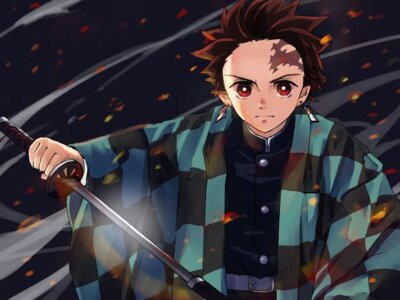 Kimetsu no Yaiba kamado tanjirou wallpaper haori Custom Gaming Mat Desk 6848