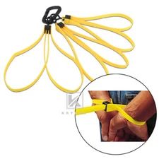 KRYDEX 3pc Tactical Tri-fold Disposable Restraints Plastic Handcuff Strap Yellow