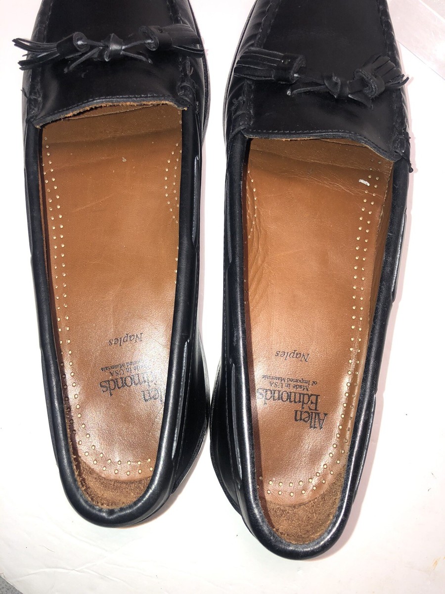 Allen Edmonds Naples Black Leather Tassel Loafer Dress Shoes  display picture 3