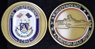 LCS-2 USS INDEPENDENCE - Through Bold Action - Navy Challenge Coin
