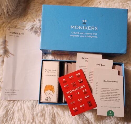 Monikers Party Guessing Game Palm Court Kickstarter Funded Ages 17+ to death - Afbeelding 1 van 7