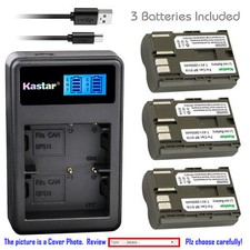 BP-511 Battery or LCD Dual Charger for Canon EOS 5D 10D 20D 20Da 300D 30D 40D