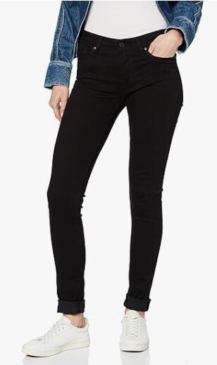 Pantalón vaquero Levi's 711 Skinny, Mujer, Negro, Talla 25W/30L