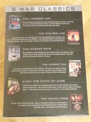 (未使用･未開封品)War Classics 1 [DVD] WAR Classics 6 Films (DVD, 2013, 6-Disc set) | eBay