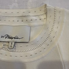 3.1 Phillip Lim t-shirt. white, ribbed knit top crew neck Top Sz Small