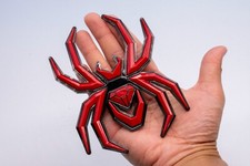 1 X Red Black Spider Emblem Fit F-150 Silverado Sierra Ram Black Widow Edition