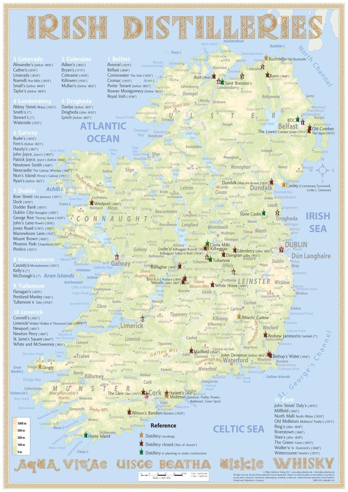 Thumbnail - Rüdiger Jörg Hirst | Whiskey Distilleries Ireland - Poster 42x60cm