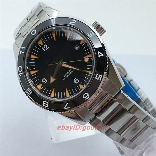 41mm CORGUET Black dial Ceramic bezel Sapphire Exhibition Automatic mens Watch 1 - Picture 3 of 6