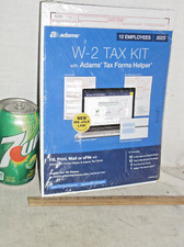 SEALED 2023 ADAMS STAX612-23 W2 TAX KIT FORMS 6-PART W3 12 EMPLOYEES  ENVLOPES
