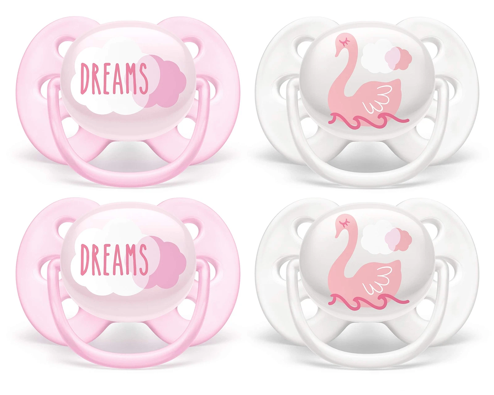 Philips AVENT FlexiFit Pacifiers 0-6 Months 4 Pack with Sterilizer Cases